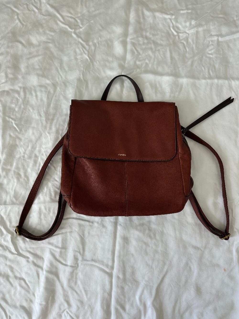 Brown Leather Fossil Backpack